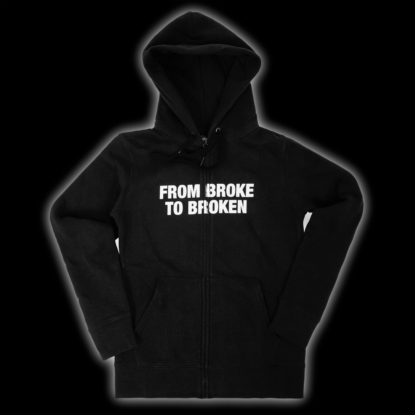 FEMALE BLACK ZIP HOODIE