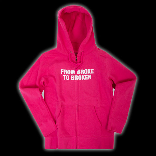 FEMALE FUCHSIA ZIP HOODIE